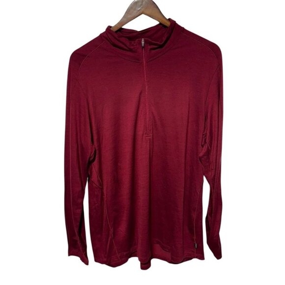 REI 1/2 Zip Merino Wool Long Shirt Red Size 2XL - Picture 1 of 8